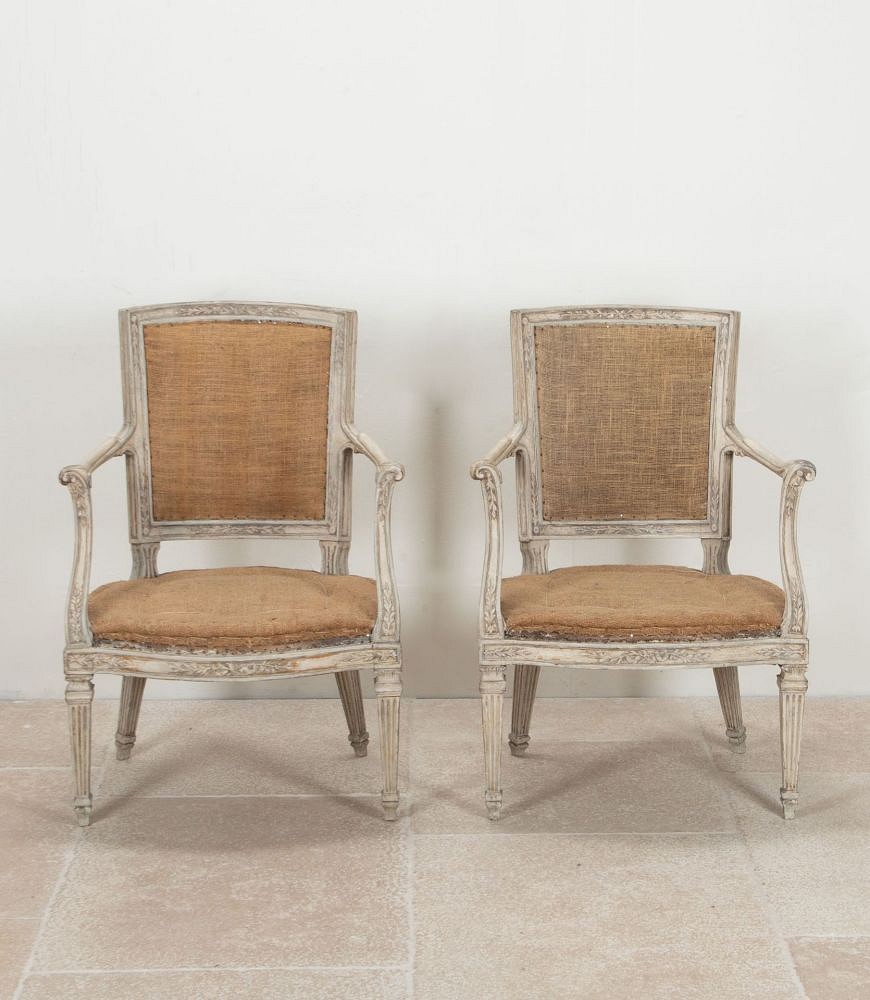 Pair of 19th Century Italian Painted Armchairs CH9242180