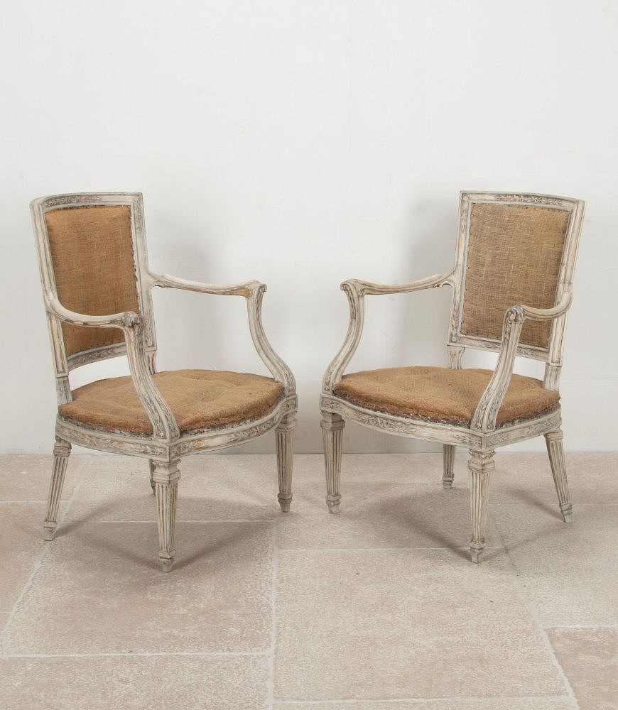 Pair of 19th Century Italian Painted Armchairs CH9242180