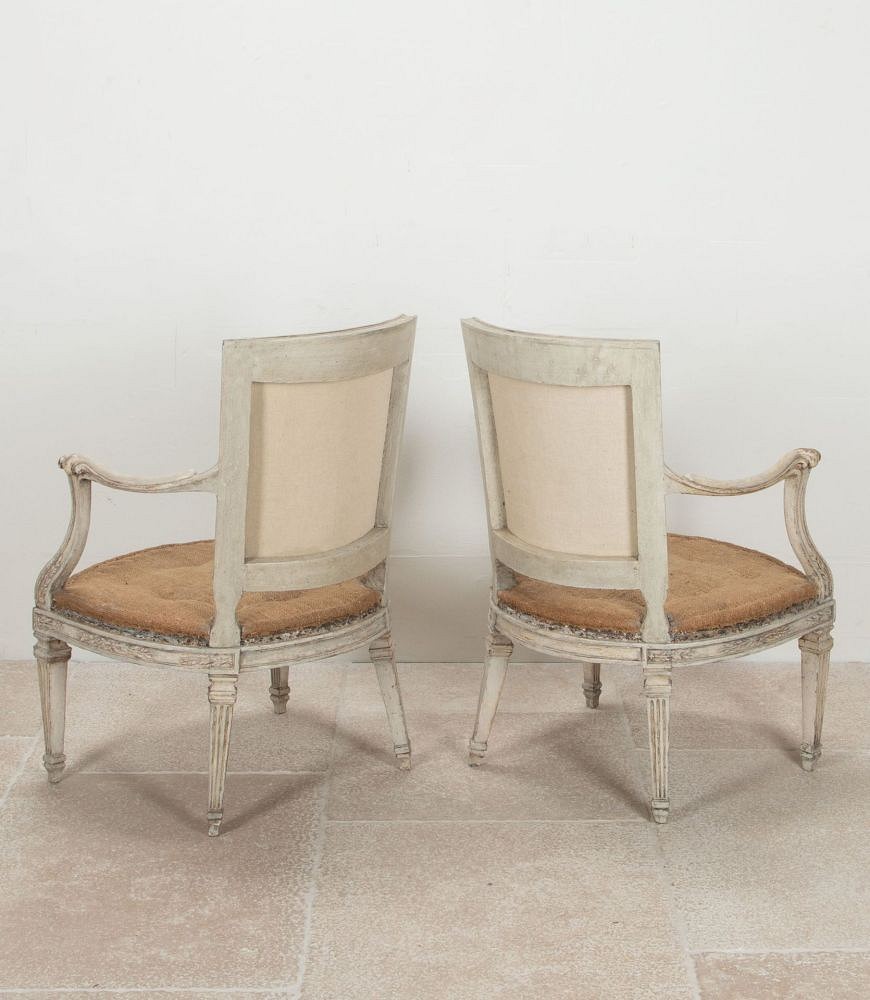 Pair of 19th Century Italian Painted Armchairs CH9242180