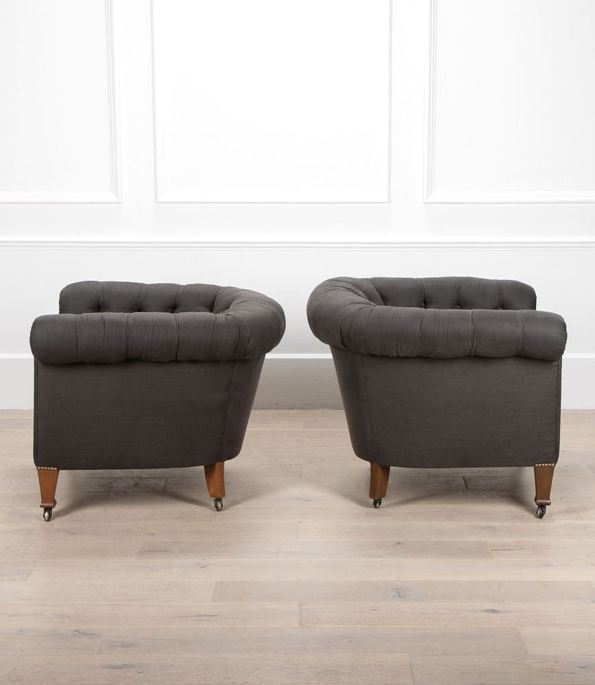 Pair of 20th Century Chesterfield Armchairs CH9936565