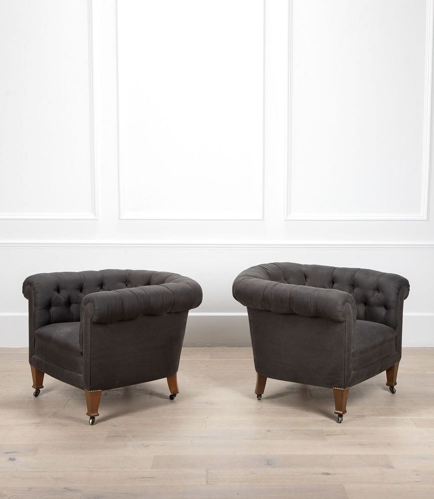 Pair of 20th Century Chesterfield Armchairs CH9936565