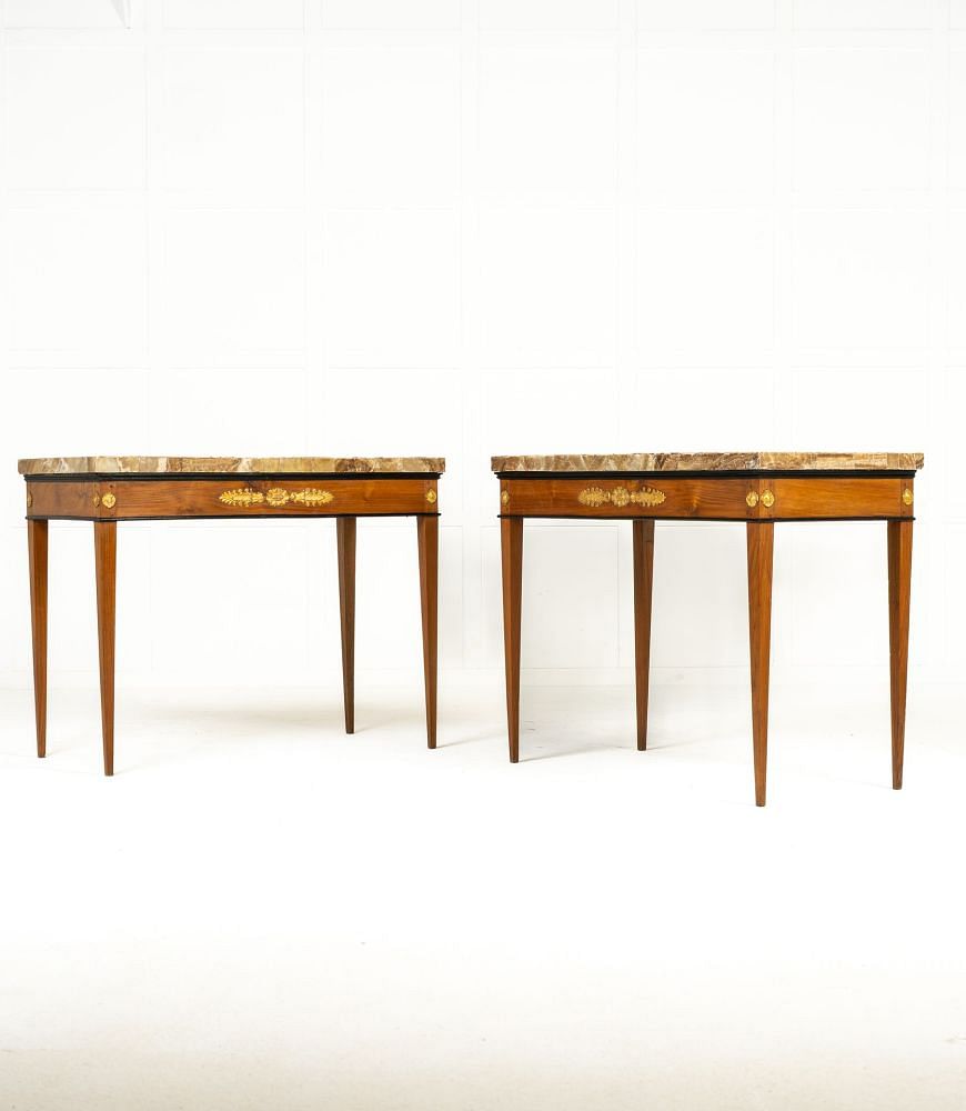 Pair of 18th Century Italian Cherrywood Consoles CO0642911