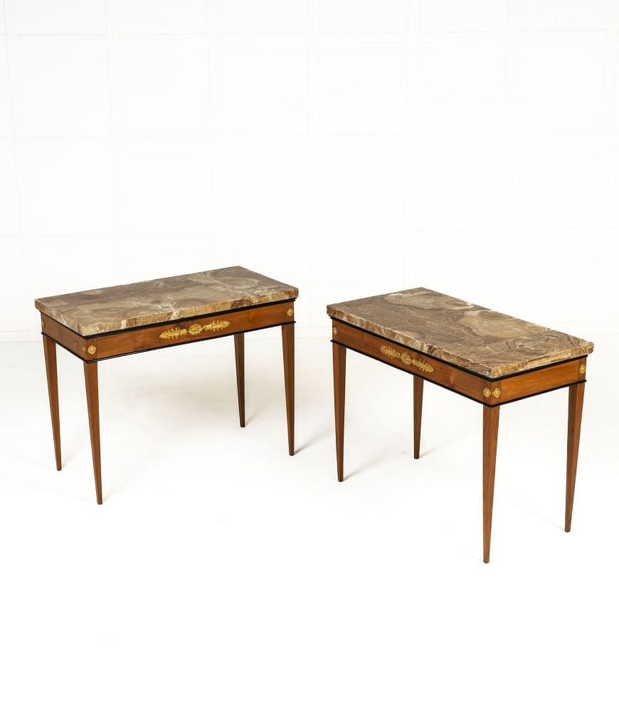 Pair of 18th Century Italian Cherrywood Consoles CO0642911
