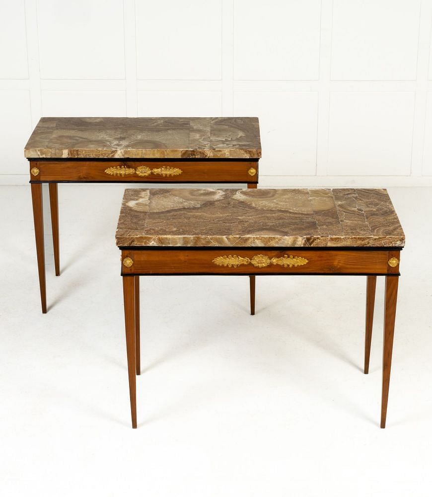 Pair of 18th Century Italian Cherrywood Consoles CO0642911