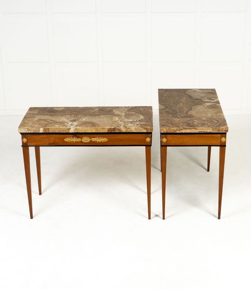 Pair of 18th Century Italian Cherrywood Consoles CO0642911