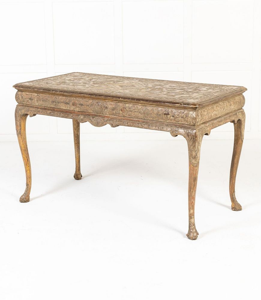 Large 19th Century English Silver Gilt Gesso Console Table CO0643146