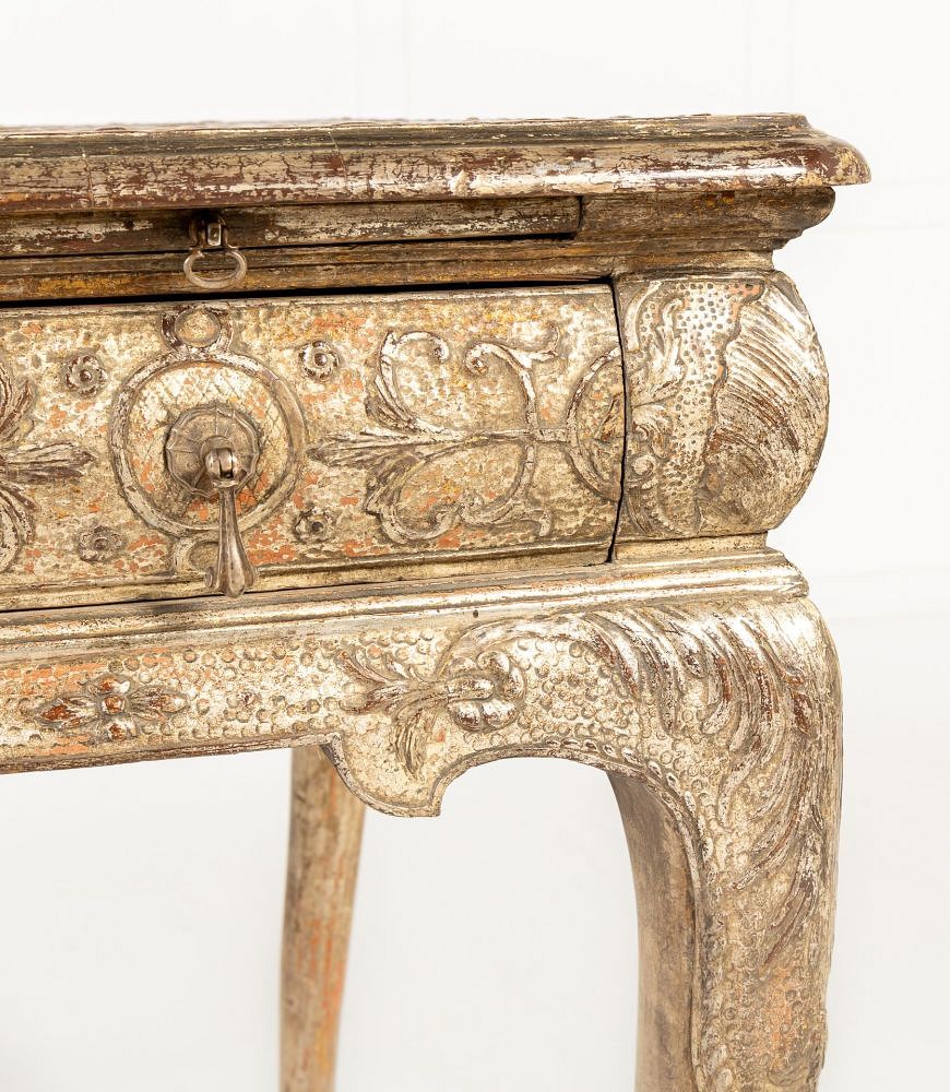 Large 19th Century English Silver Gilt Gesso Console Table CO0643146