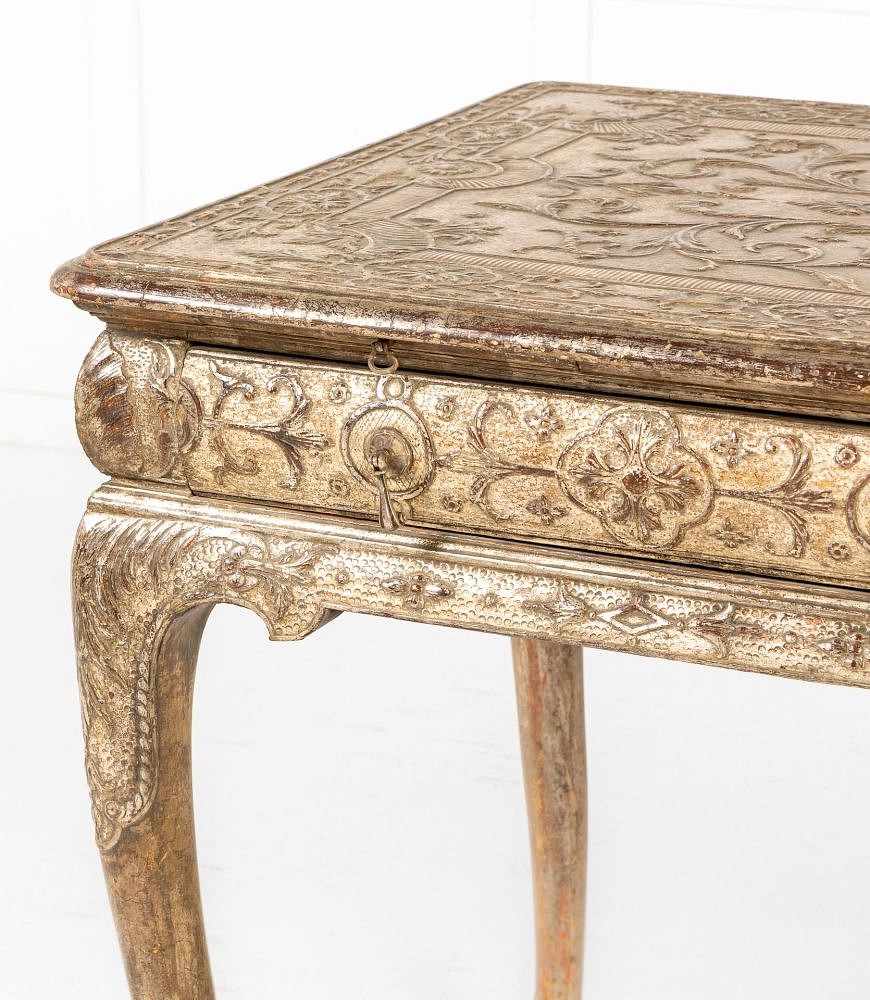 Large 19th Century English Silver Gilt Gesso Console Table CO0643146