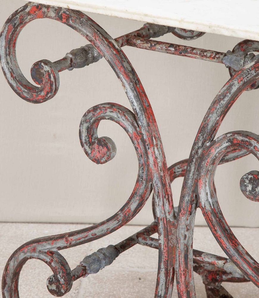 19th Century French Butchers Table with Marble Top CO3242963