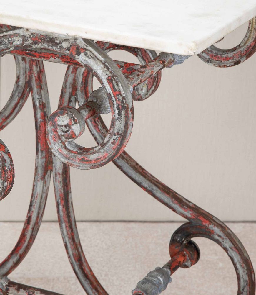 19th Century French Butchers Table with Marble Top CO3242963