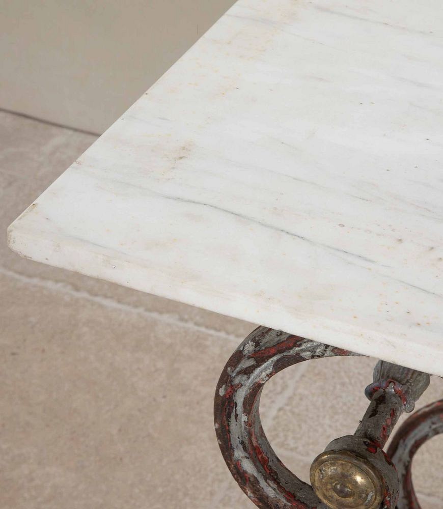 19th Century French Butchers Table with Marble Top CO3242963