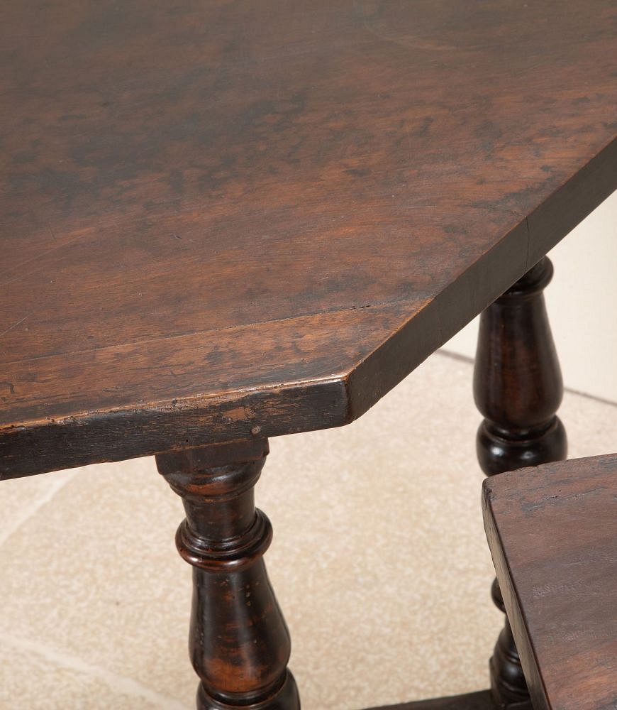 Pair of Late 18th Century Italian Solid Walnut Console Tables CO3442952