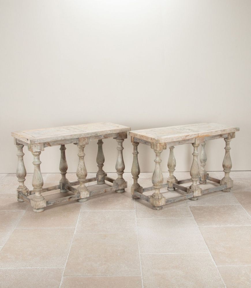 SALE: Pair of Late 19th Century French Pine Console Tables CO4542697