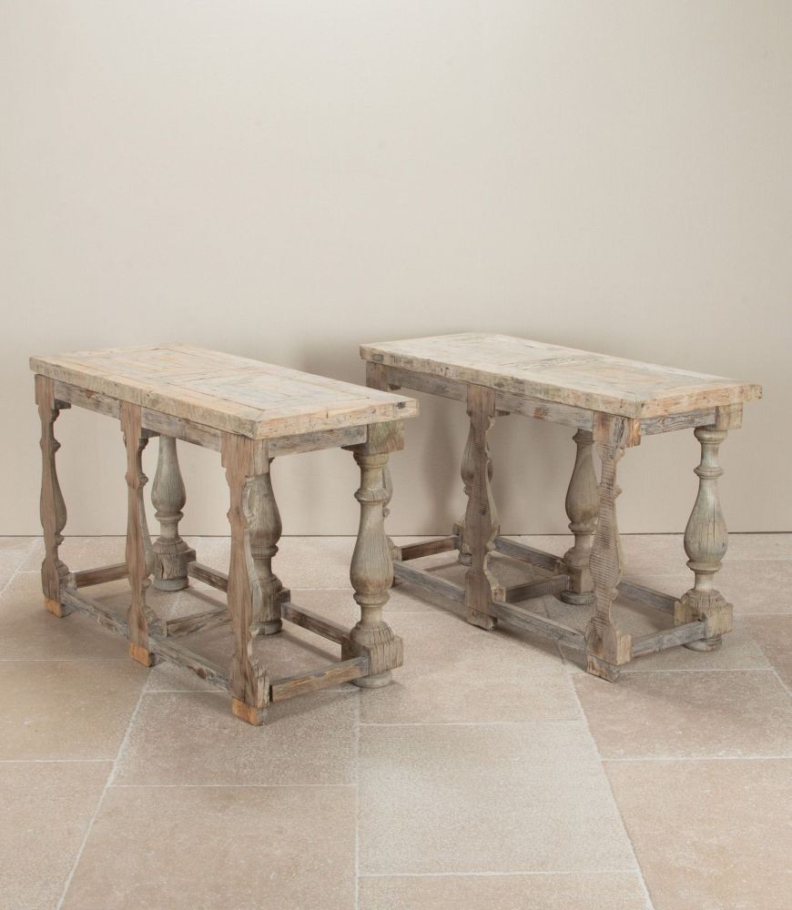 SALE: Pair of Late 19th Century French Pine Console Tables CO4542697