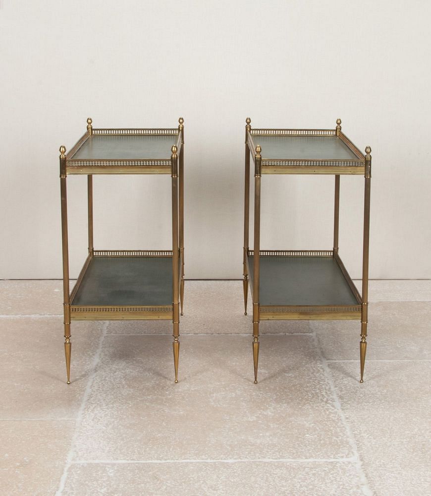 Pair of Mid-Century Maison Jansen Brass Side Tables CO4542701