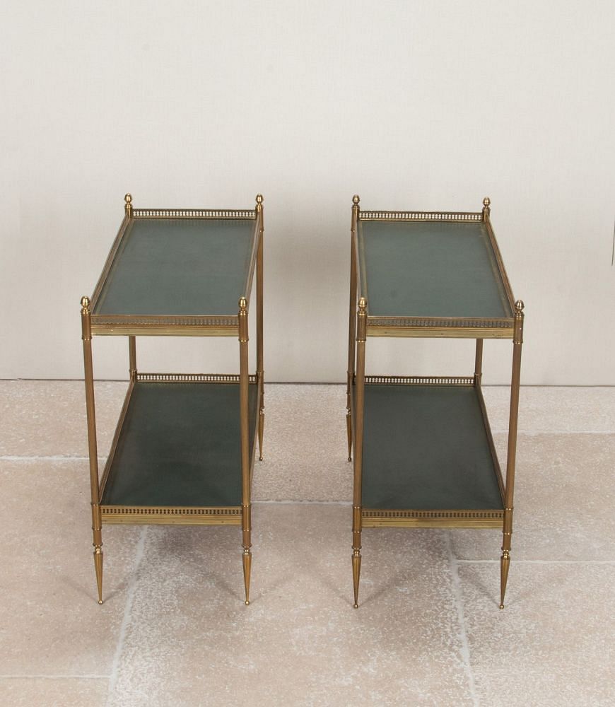 Pair of Mid-Century Maison Jansen Brass Side Tables CO4542701