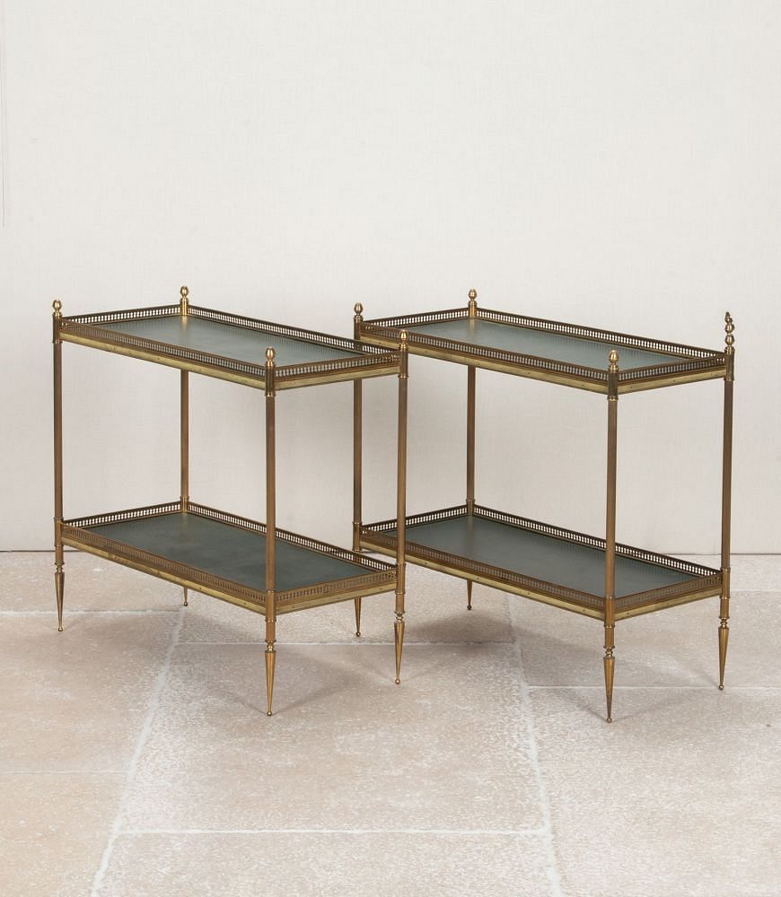 Pair of Mid-Century Maison Jansen Brass Side Tables CO4542701