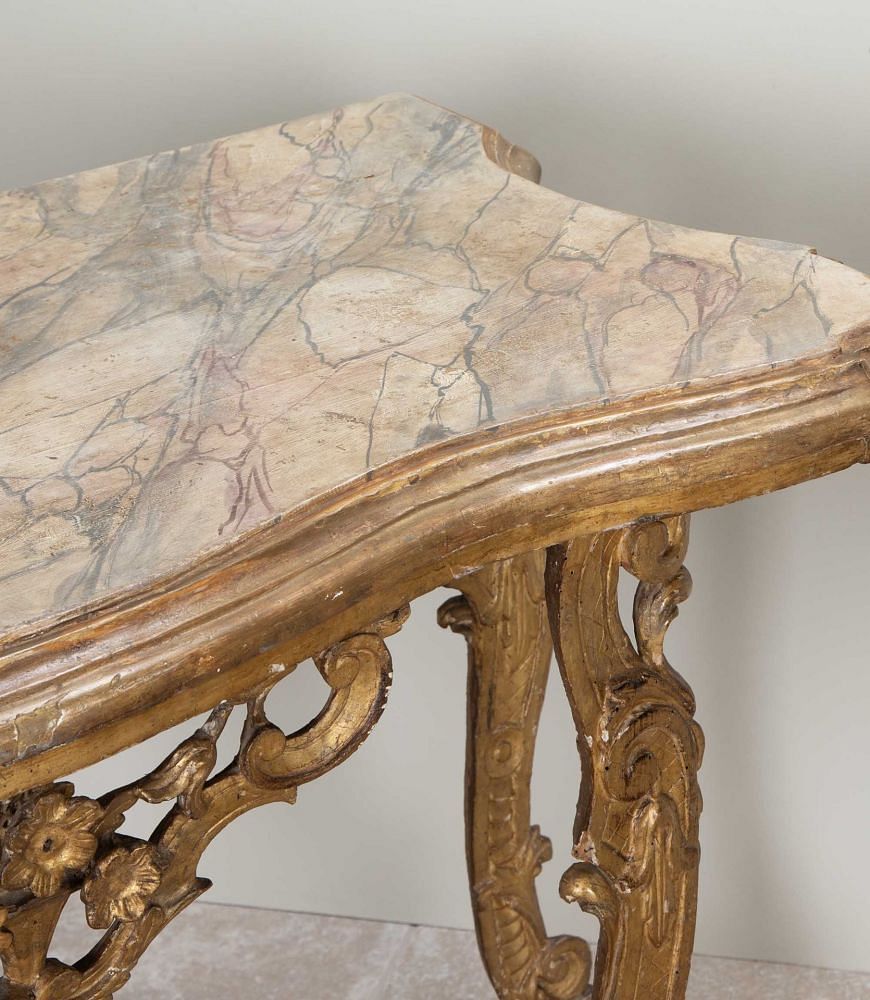 Pair of Late 17th Century Italian Carved Giltwood Console Tables CO6542547