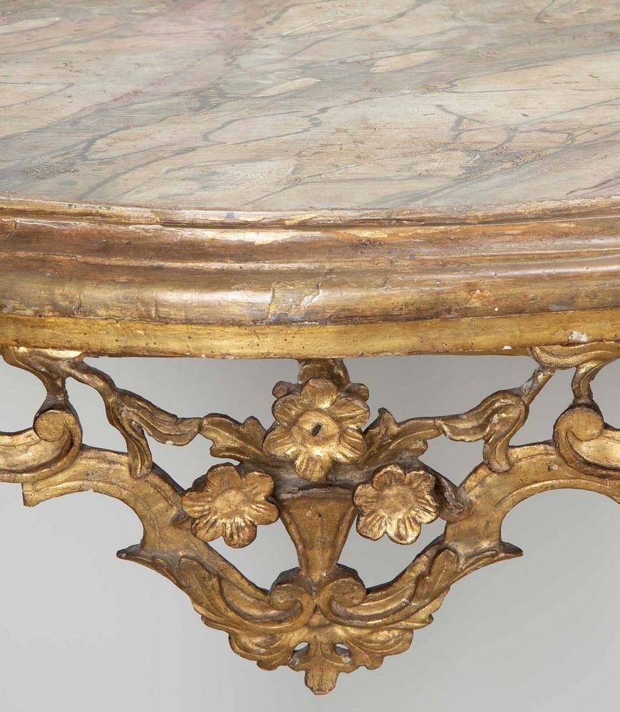 Pair of Late 17th Century Italian Carved Giltwood Console Tables CO6542547