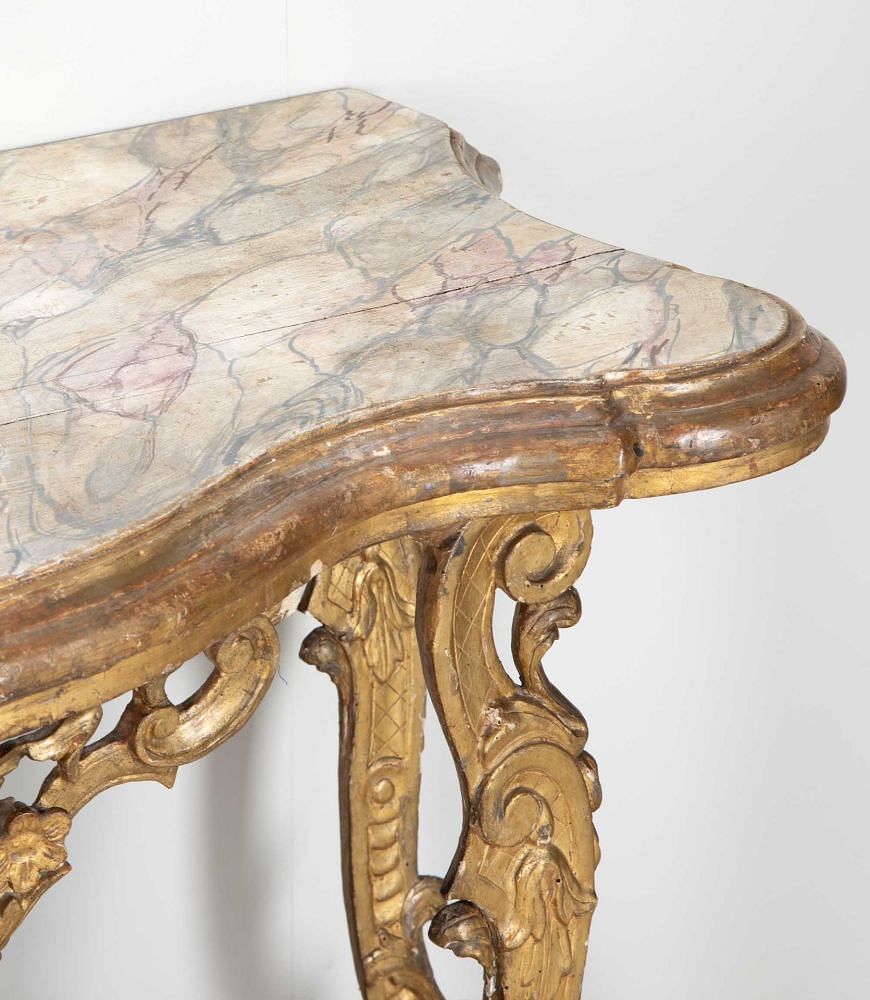 Pair of Late 17th Century Italian Carved Giltwood Console Tables CO6542547