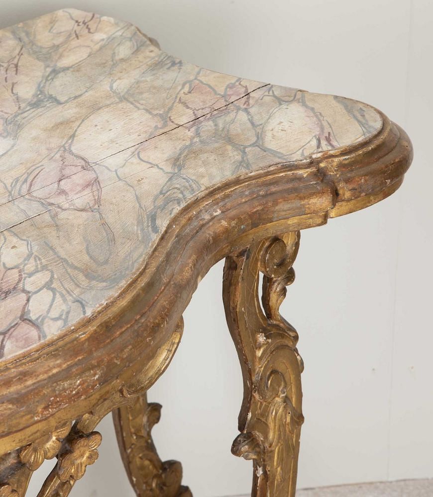 Pair of Late 17th Century Italian Carved Giltwood Console Tables CO6542547