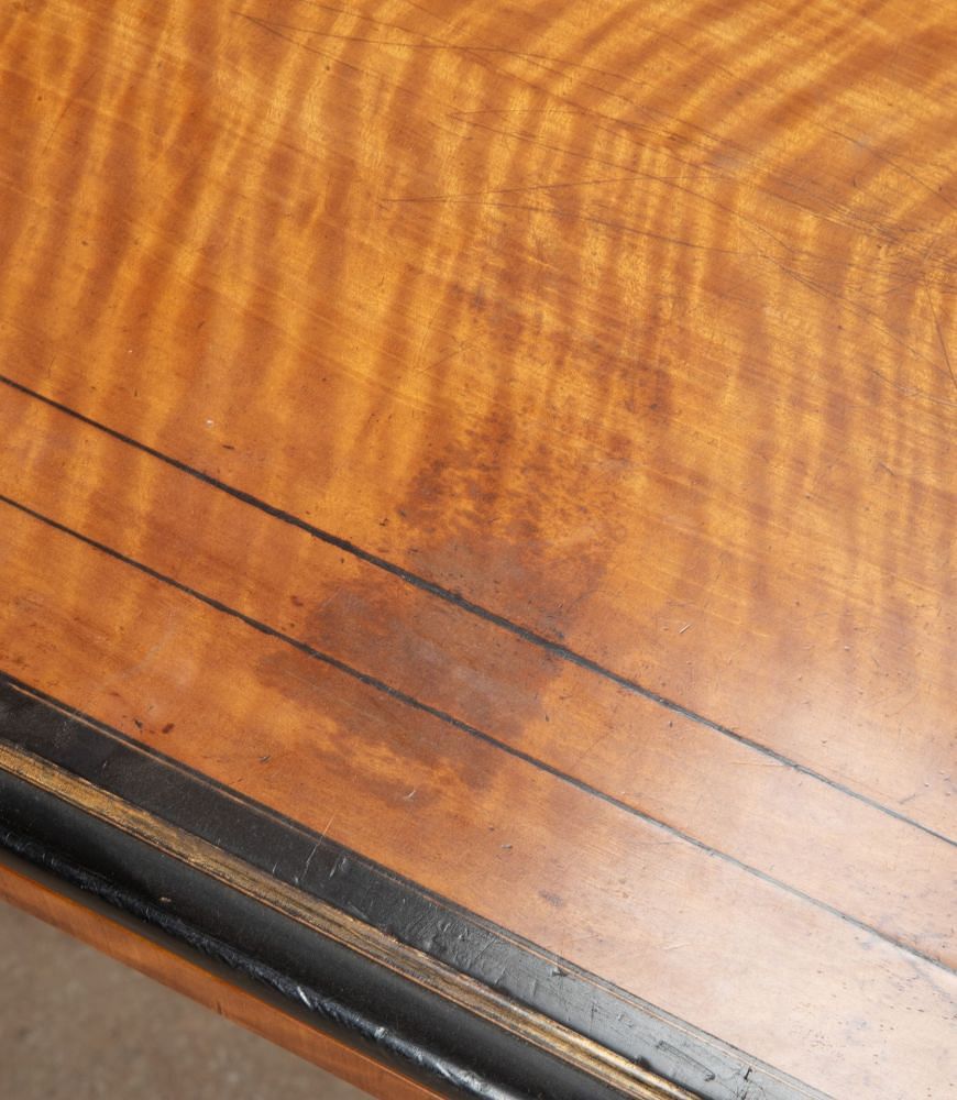 Victorian Satinwood and Ebonised Lines Tea Table CO7037048