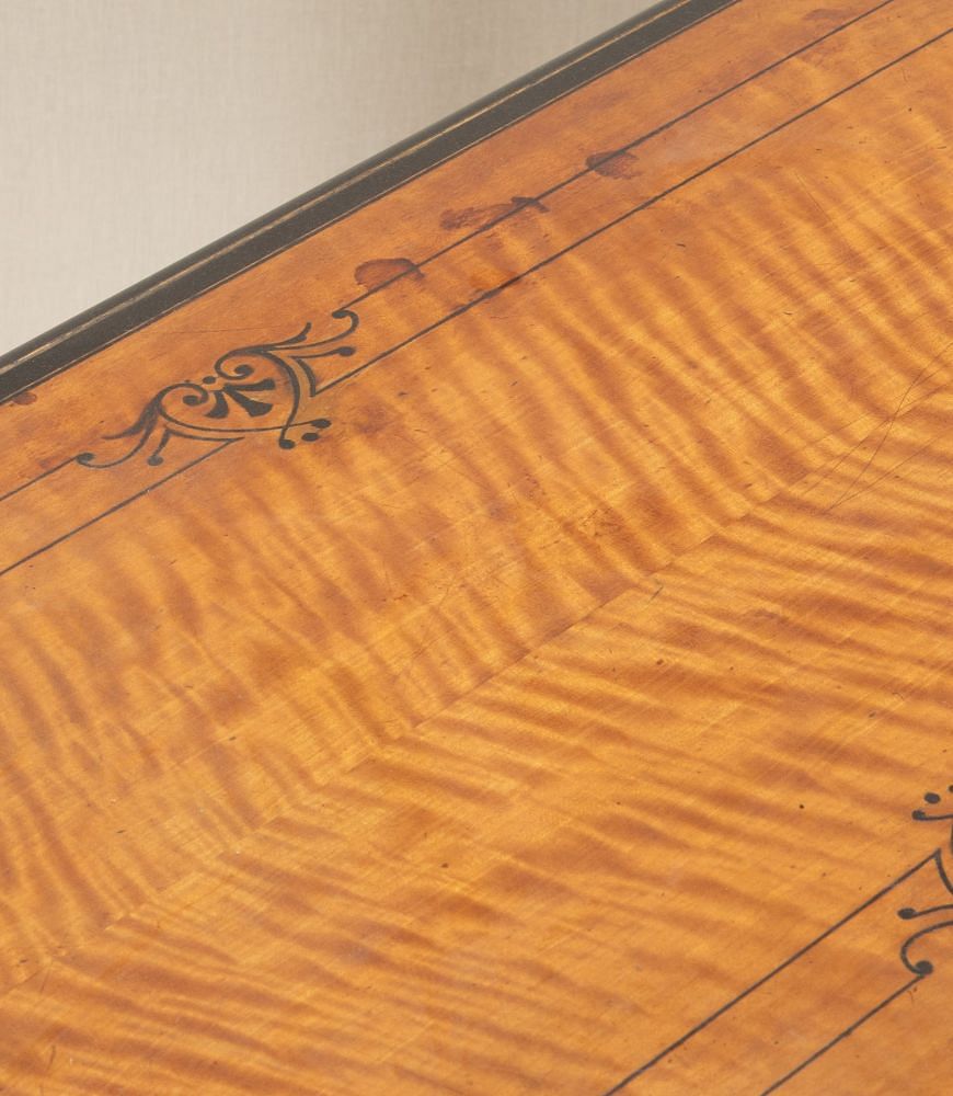Victorian Satinwood and Ebonised Lines Tea Table CO7037048