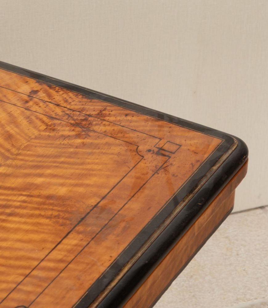 Victorian Satinwood and Ebonised Lines Tea Table CO7037048