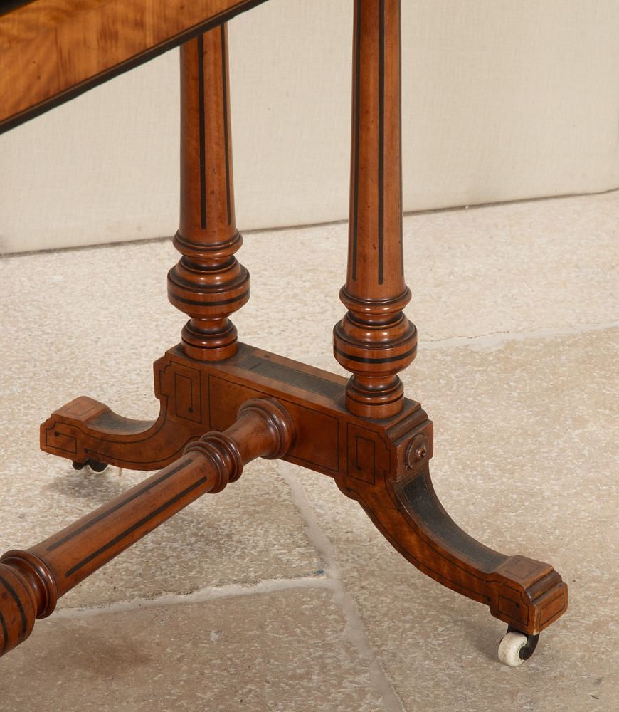 Victorian Satinwood and Ebonised Lines Tea Table CO7037048