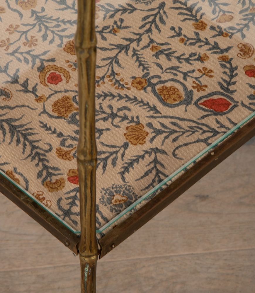 Pair of 20th Century Brass Faux Bamboo Two Tier Side Tables CO7039044