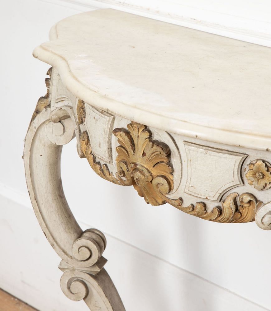 19th Century French Marble Topped Console Table CO8039863