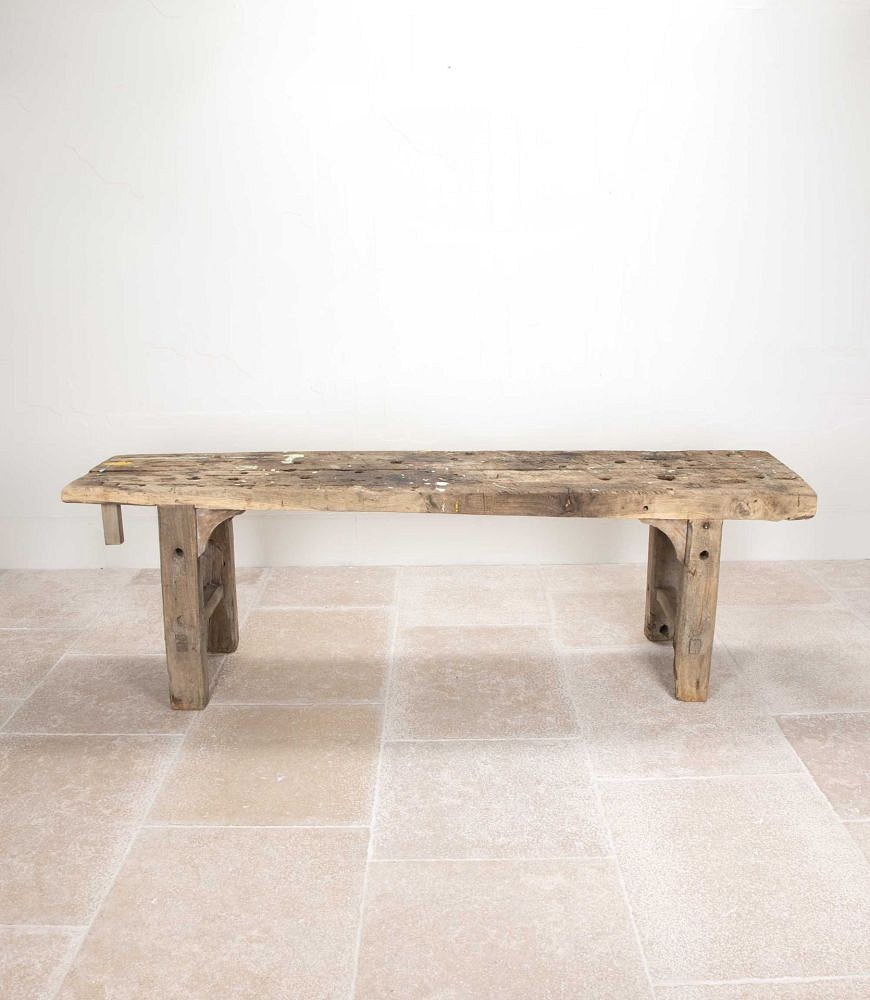 19th Century French Rustic Console Table or Work Bench CO8541846