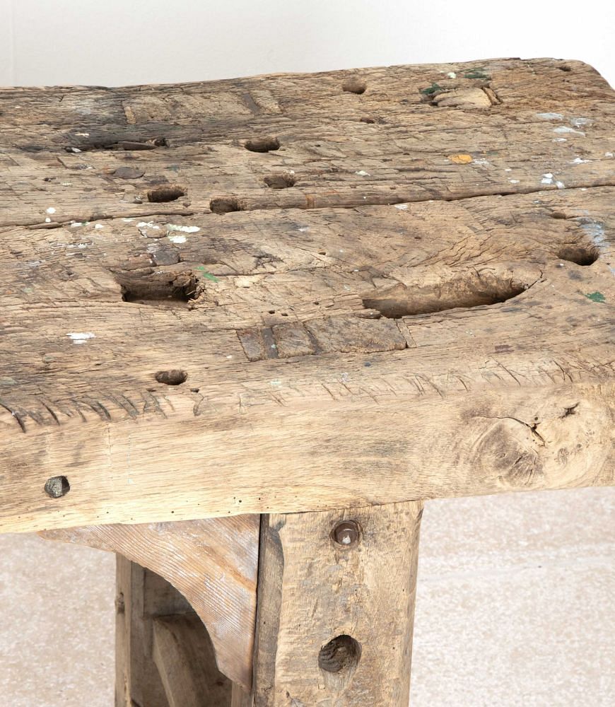 19th Century French Rustic Console Table or Work Bench CO8541846