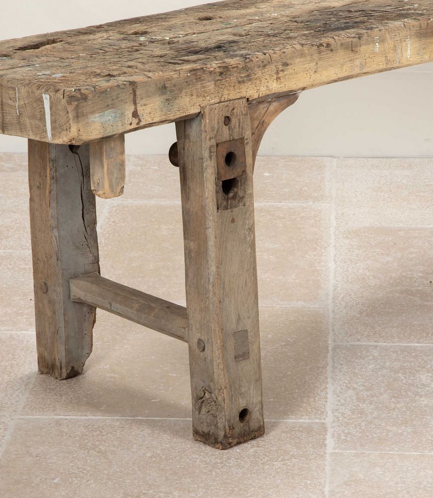 19th Century French Rustic Console Table or Work Bench CO8541846