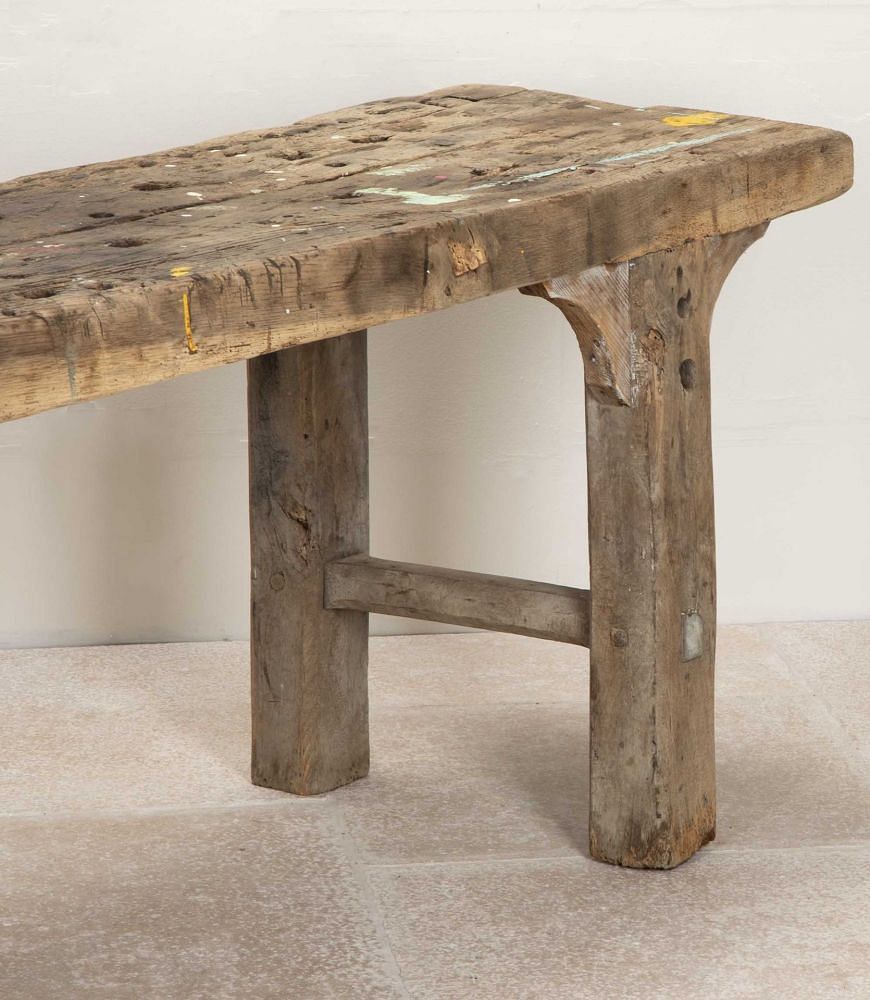 19th Century French Rustic Console Table or Work Bench CO8541846