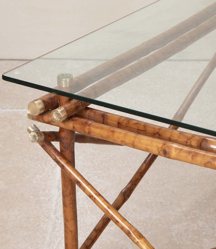 Mid-Century French Bamboo Coffee Table CT3842781