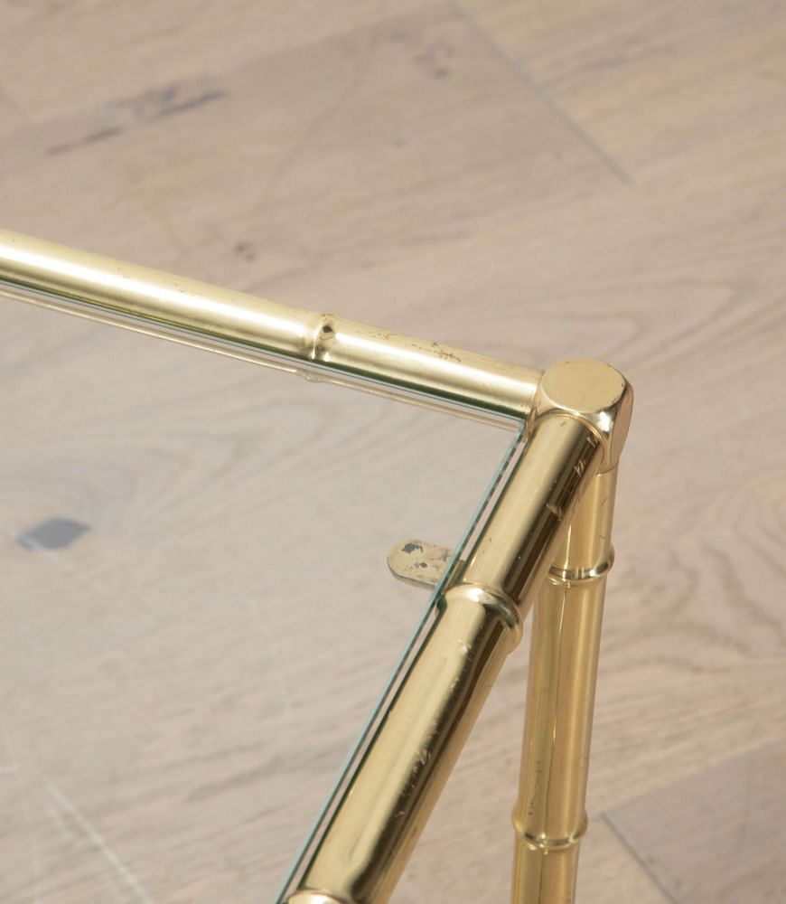 French Faux Bamboo Brass Coffee Table CT4535855