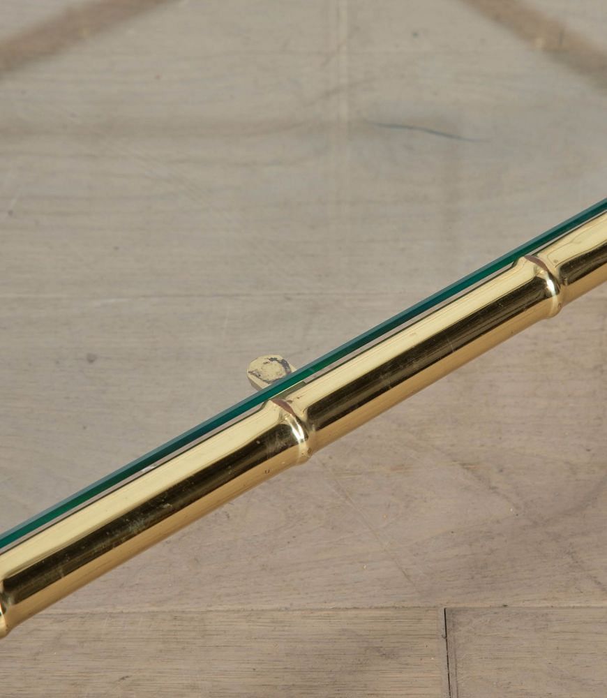 French Faux Bamboo Brass Coffee Table CT4535855