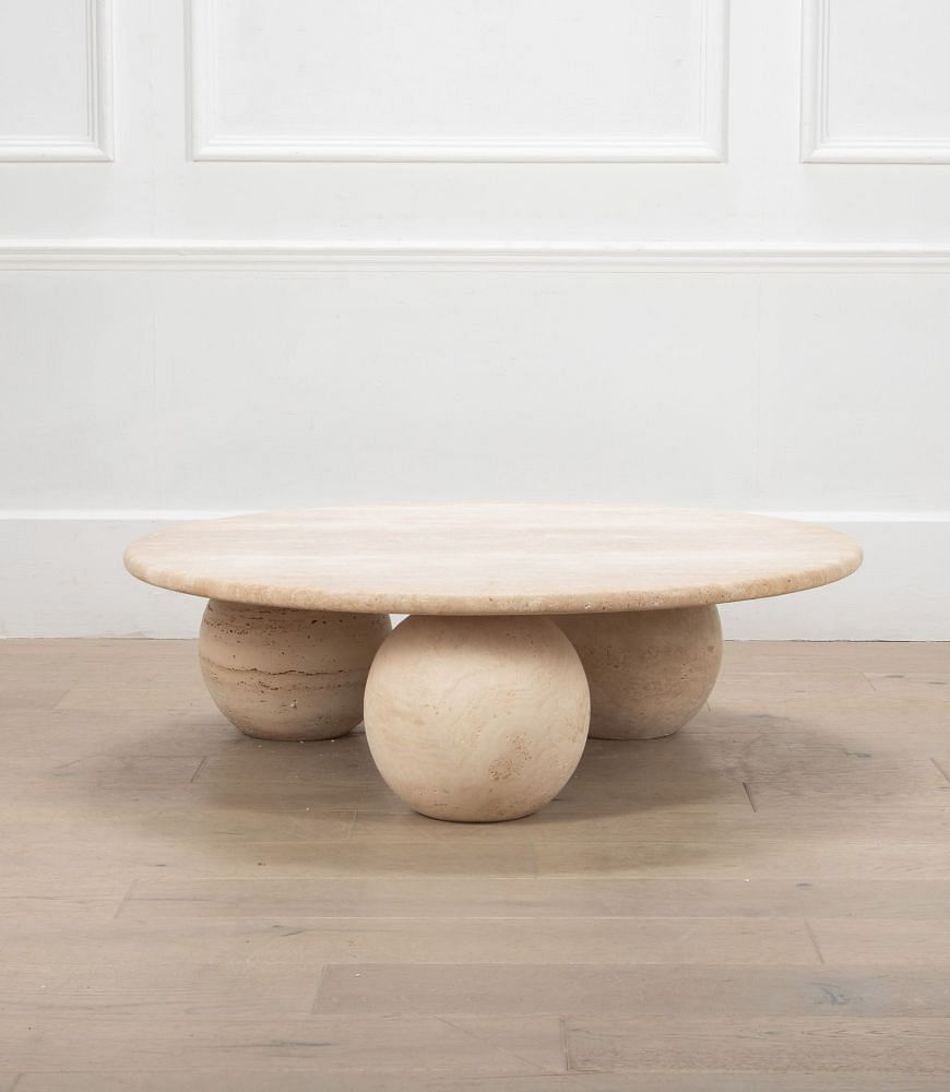 Contemporary Italian Travertine Coffee Table CT4637020