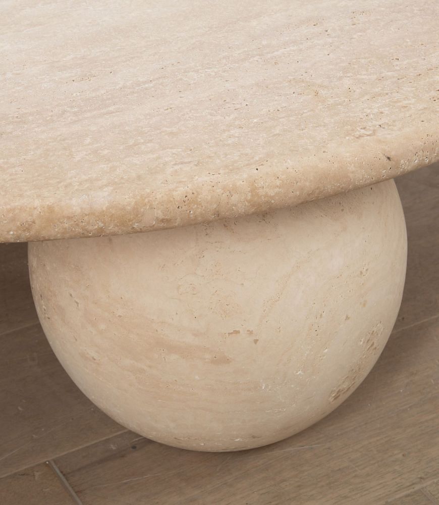 Contemporary Italian Travertine Coffee Table CT4637020