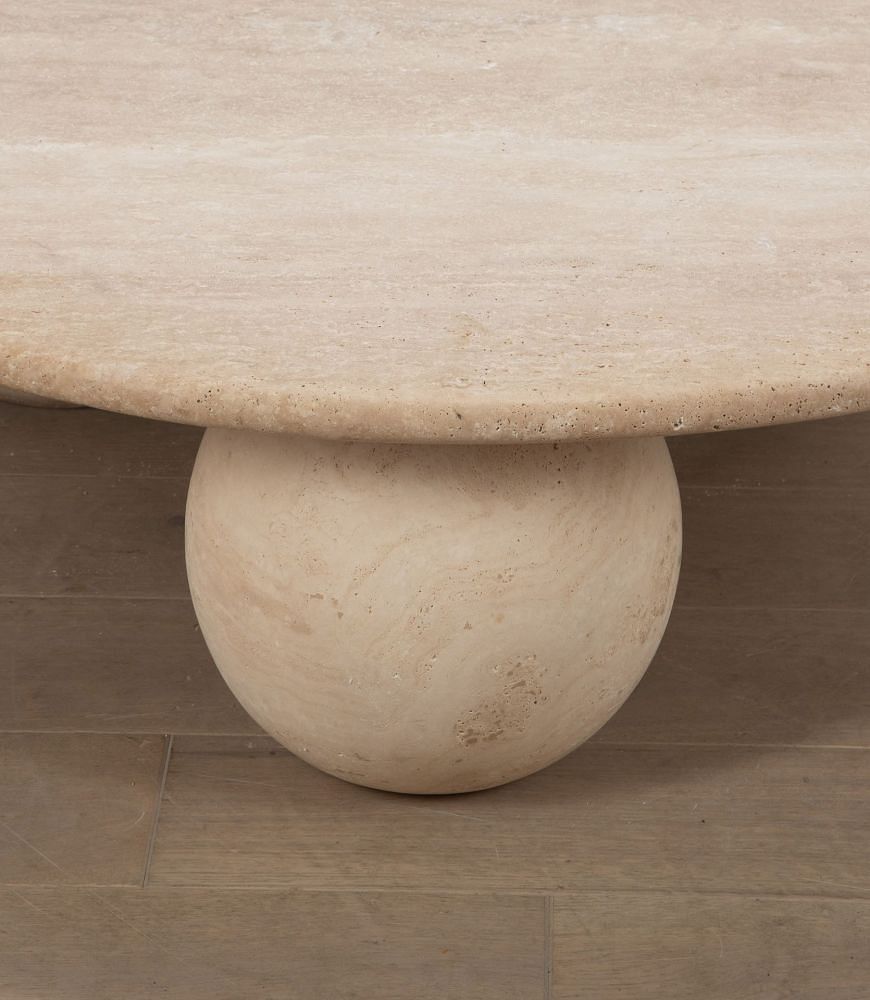 Contemporary Italian Travertine Coffee Table CT4637020