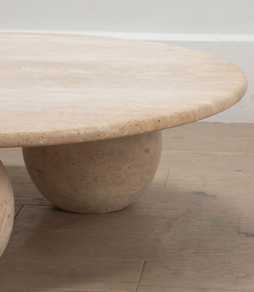 Contemporary Italian Travertine Coffee Table CT4637020