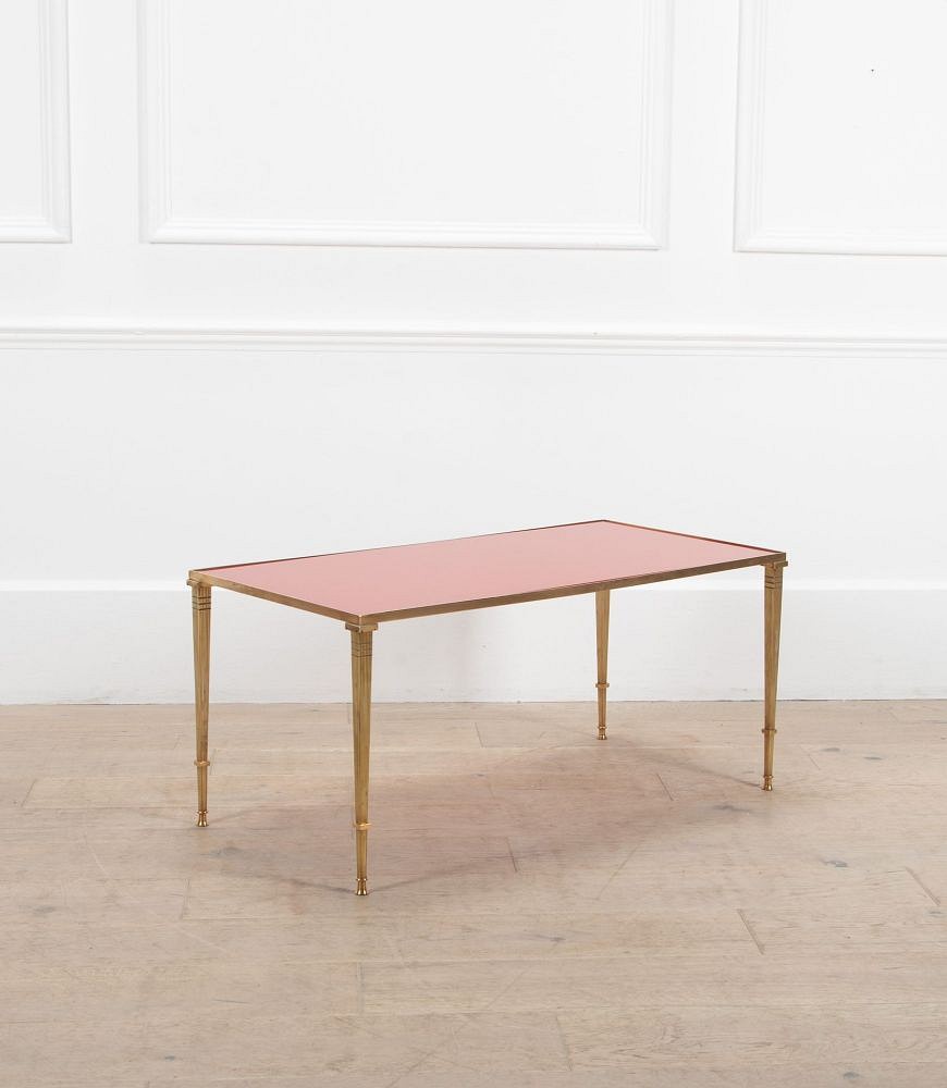20th Century Brass And Coloured Glass Coffee Table CT4638220