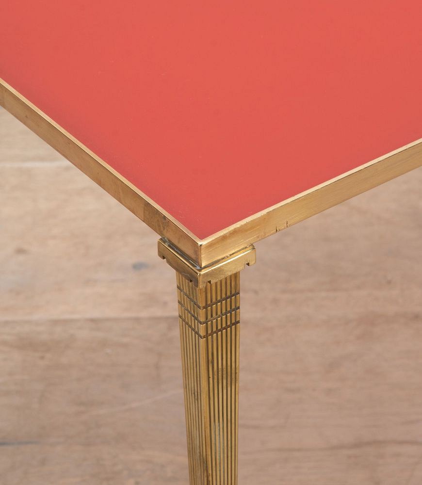 20th Century Brass And Coloured Glass Coffee Table CT4638220