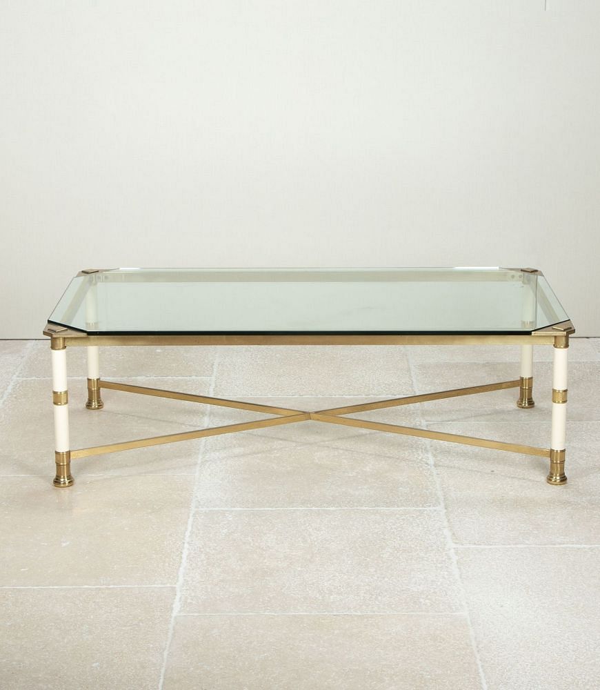 20th Century French Glass Top Coffee Table CT4842688