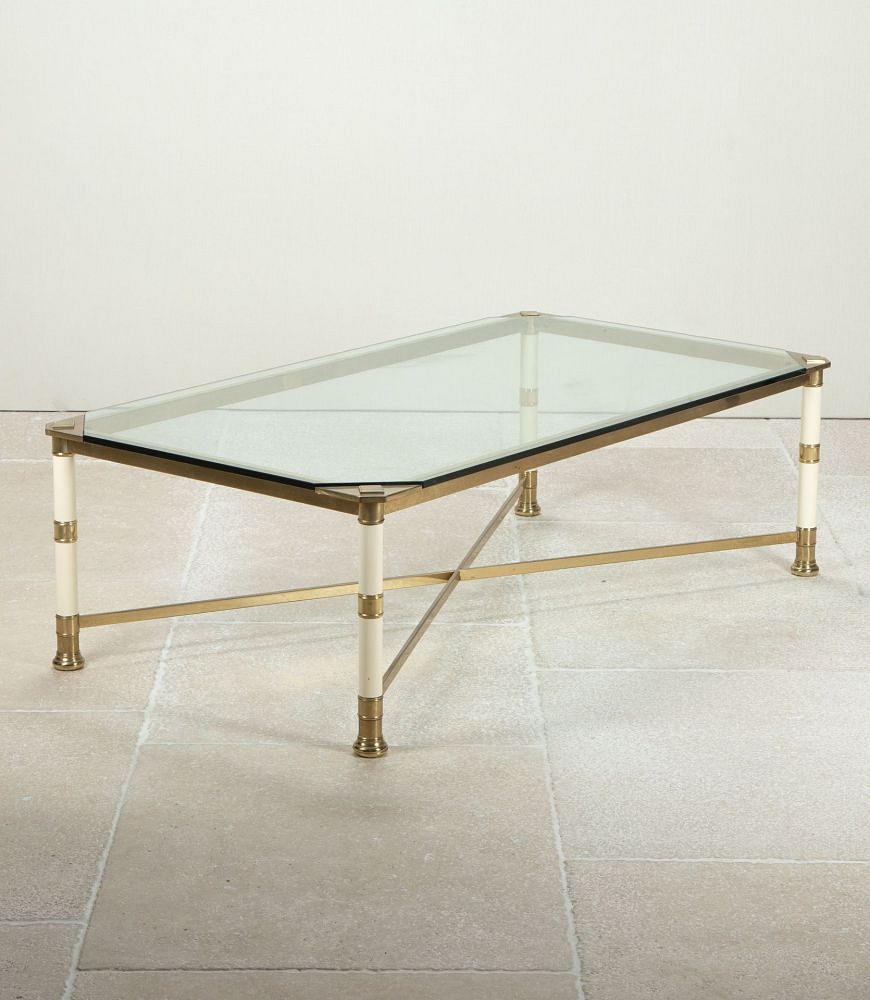 20th Century French Glass Top Coffee Table CT4842688