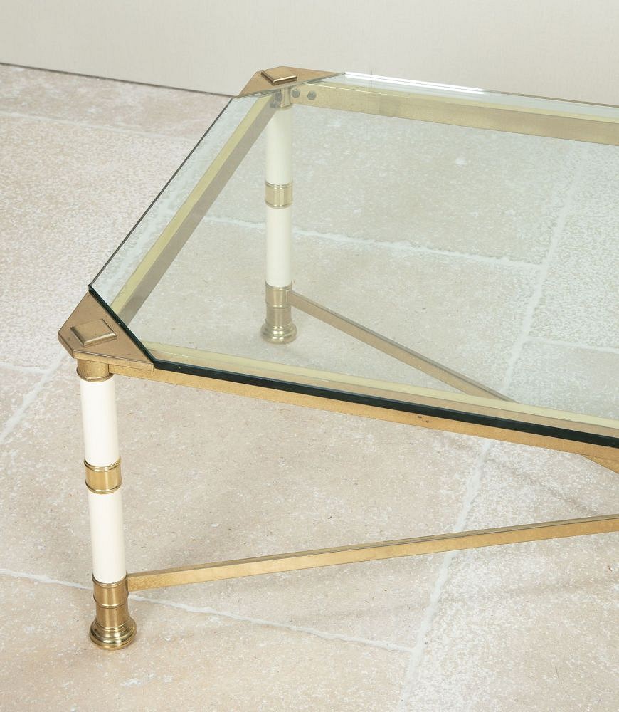 20th Century French Glass Top Coffee Table CT4842688