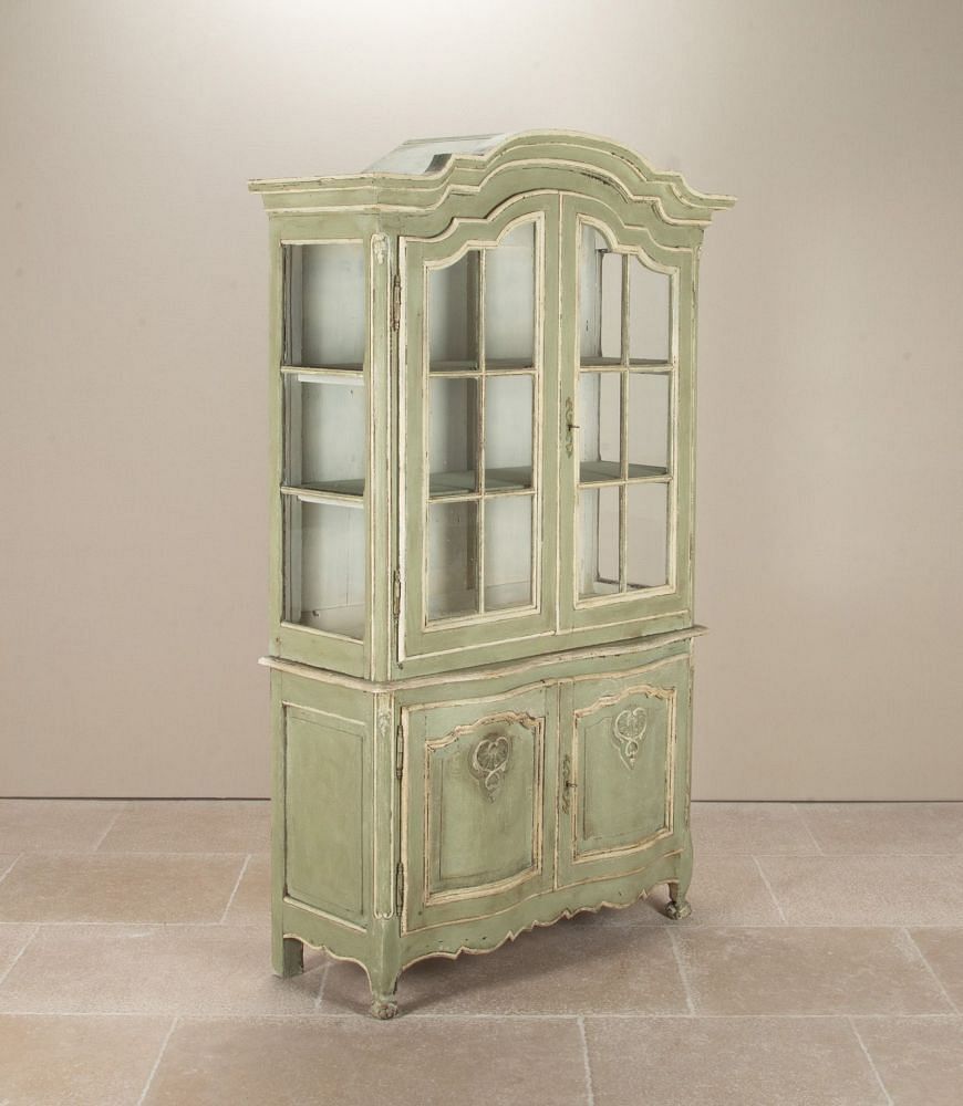 Late 19th Century French Painted Display Cabinet CU3642572