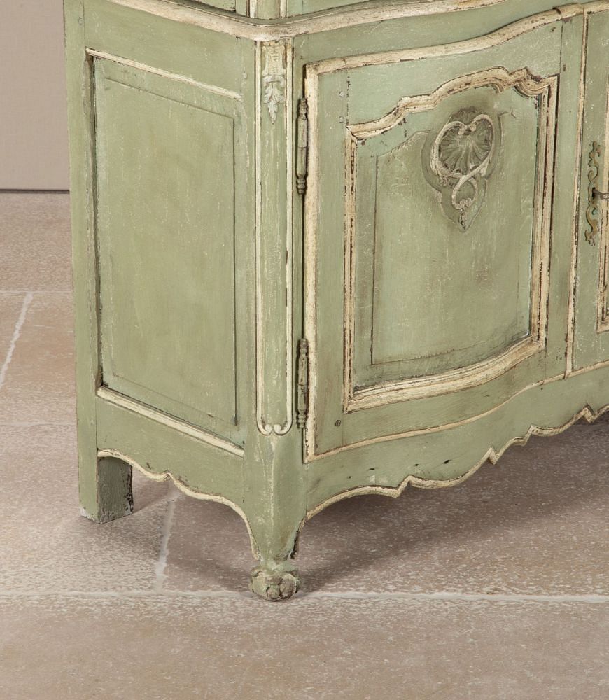 Late 19th Century French Painted Display Cabinet CU3642572