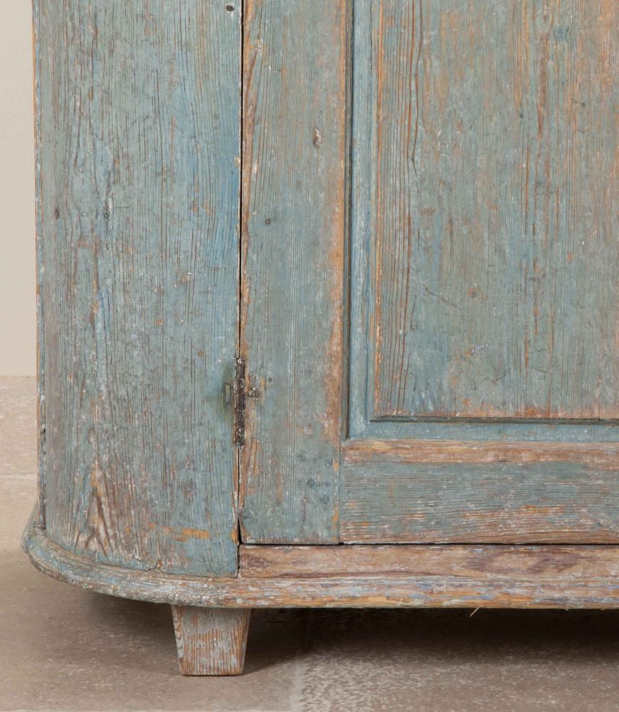 19th Century Two Part Cabinet in Original Paint, from Umea Vasterbotten, Sweden CU6041465